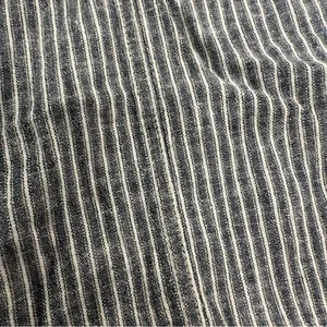 Sundance Linen Blend Pants Womens 2 Beige Black Striped Wide Leg Trousers thumbnail 5