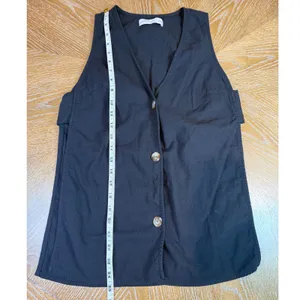 Petal & Pup Miller Sleeveless Tank Open Side Shirt Cotton Black‎ Size XS thumbnail 8