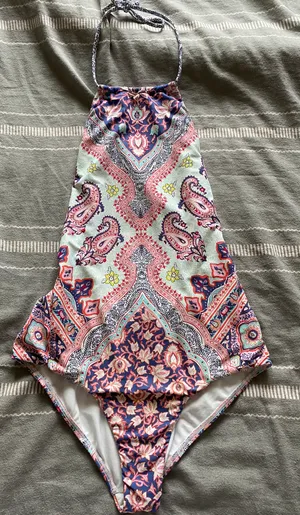 Billabong Halter Patterned One Piece Swimsuit thumbnail 1