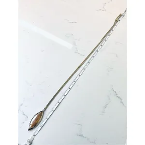 Kendra Scott Milla Mother of Pearl Gold Thick Slide Necklace‎ thumbnail 9
