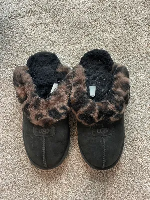 UGG cheetah print slippers thumbnail 2