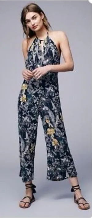 Free People Twisted Halter One-Piece Jumpsuit Size 6 thumbnail 1