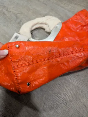 NWT Kate Spade Melrose Noel Orange Leather Bag thumbnail 7