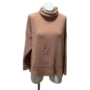 Aerie Sweater Womens Size M Brown Oversized Turtleneck Pullover Cozy Tunic thumbnail 7