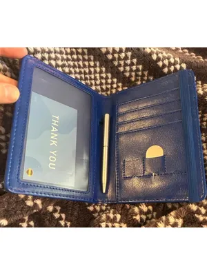 C061 Passport storage wallet pen and card holder blue thumbnail 2