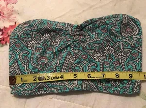 5/$25 Sale reversible bandeau bra paisley print on one side thumbnail 4