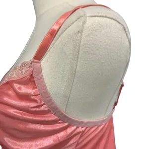 VTG Y2K Tracy Pink Silky Lace Baby Doll Slip Top Cami Fairy Medium Coquette 90's thumbnail 5
