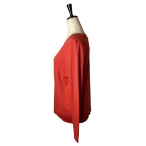 Lululemon Breeze By Long Sleeve Squad‎ Tee Women 10 Orange Top Yoga Athleisure thumbnail 5