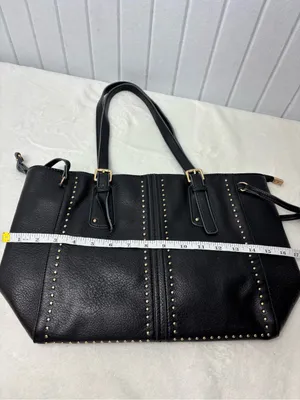 Montana‎ West Black Tote with Gold Stud Accents thumbnail 5