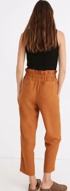 Madewell Women's Dunaway Paperbag Waist Pants Size L thumbnail 3