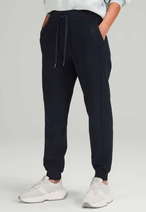 Lululemon Athletica 6 Scuba High Rise Jogger Fleece 28" Black Light Terry Cotton thumbnail 1