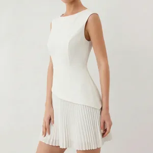 NWT Cider Pink Boat Neck Pleated A-Line Mini Dress Size S US 4 Coquette Ballet thumbnail 5