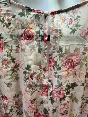 Sundress Floral Tie-Front Dress in Pink Rose thumbnail 5