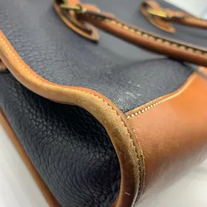 DOONEY & BOURKE black pebbled leather vintage tote bag serial number A42… thumbnail 8