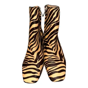 Sam Edelman Lizzo Tiger Print Martini Heel Boot Calf‎ Hair Women's Size 5 NWOB thumbnail 3