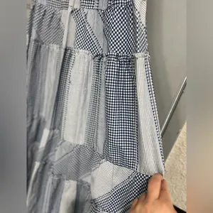 Betsey Johnson Stripe Play Yarn-Dye Tiered Maxi Dress Blue Small size Gingham thumbnail 10