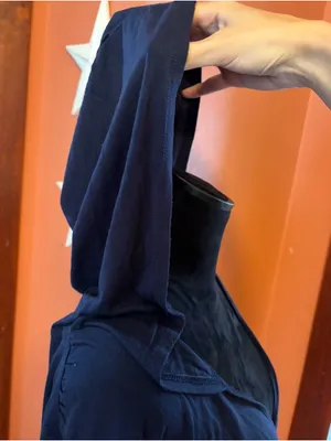 Jolie Women's Navy Wrap-Style Long Sleeve Sweater thumbnail 3
