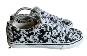 Disney Unisex Mickey Mouse Lace Up Low Sneakers Size 10 or 8.5 #028 thumbnail 1