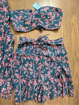 Free People Poolside Three Piece Set in Blue Combo thumbnail 4
