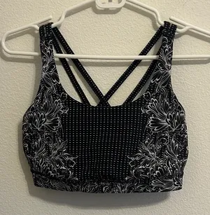 Lululemon Black & White Sports Bra thumbnail 1