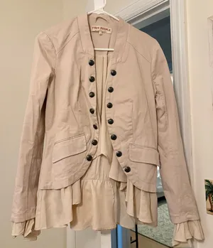 Free People Ruffle Jacket Military thumbnail 2