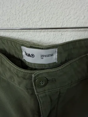 Aritzia TNA Supply Cargo Pant Green Womens Size 10‎ thumbnail 5