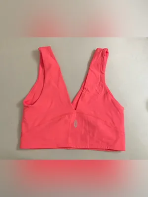 Free People NWOT V-Neck Crop Top coral Size M thumbnail 4
