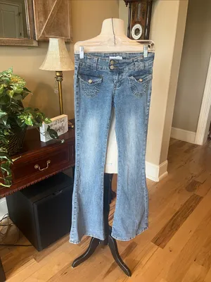 Thats So Fetch Low Rise Boot Cut Flare Jeans Blue Size undefined thumbnail 7