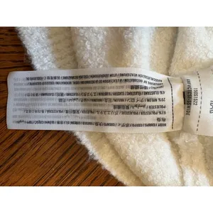 Abercrombie & Fitch Cream Eyelash Boucle Mock Neck Wide Sleeve Sweater Small NEW thumbnail 6