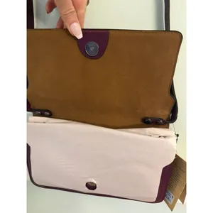 Patricia Nash Monta Leather Crossbody Clutch‎ Plum Small Size Purse Tooled thumbnail 5