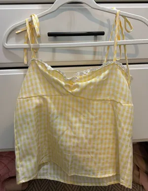 Gingham Yellow Top Size M thumbnail 1