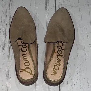 Sam Edelman Llewelyn beige suede leather slip on shoes thumbnail 4