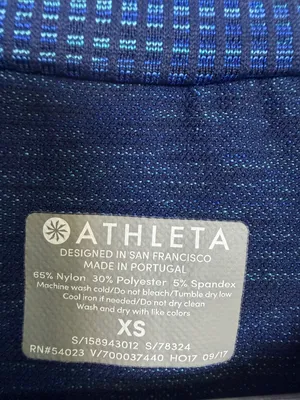 Athleta Flurry Half-Zip Athletic Training Blue Pullover W2421 Sz XS thumbnail 3