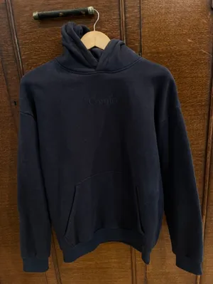 Comfrt Heavyweight Oversized Hoodie Navy Embroidered Logo Unisex Medium EUC thumbnail 1