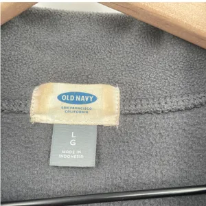 Old Navy Fleece Quarter Zip‎ Pullover Athletic Gray Pink Size Large thumbnail 3