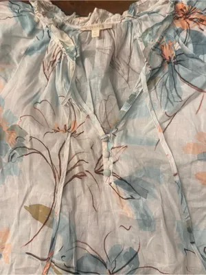 PARKER Floral Tie-Neck Cap Sleeve Top thumbnail 4