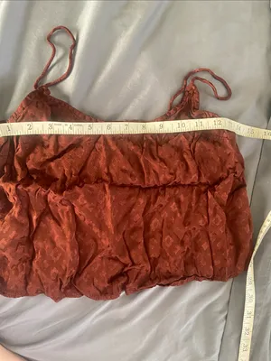 Aeropostale Rust Red Animal print Cami Cropped Top thumbnail 6