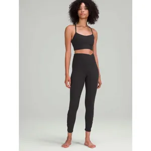 Lululemon Align High-Rise Ruched Waist Pant 25" Black Leggings Size 2 thumbnail 3
