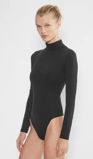 Aritzia Babaton Mock Neck Bodysuit Size Small thumbnail 1