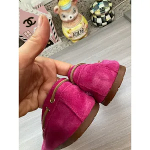Coach Antonia Moccasin Pink Suede Slippers thumbnail 3