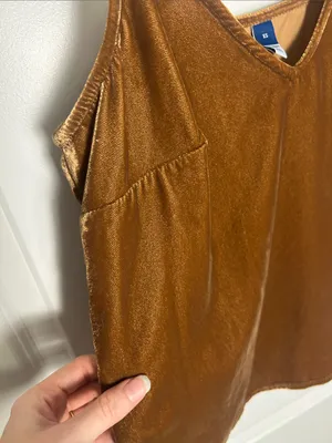 Old Navy Brown Velvet Camisole with Slim Straps thumbnail 2
