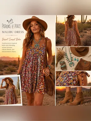 Patrons of Peace Malibu floral Dress XS Coastal Cowgirl 90s Boho Romantic Garden thumbnail 4