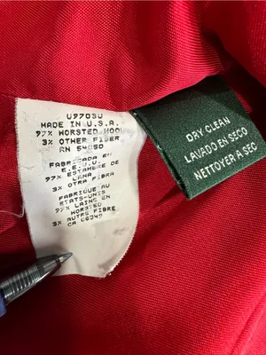 VTG Lauren Ralph Lauren Red Wool Blend Gold Button Blazer Women’s Size 8P Petite thumbnail 8