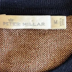 Peter Millar Trendy 100% Merino Wool Leopard Print Ribbed Navy Blue SZ M #2291 thumbnail 7