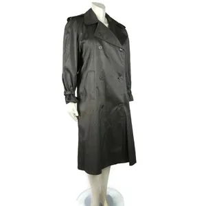 Womens Metallic Gray Trench Coat DECREE‎ thumbnail 4