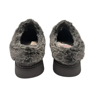 Skechers 10 Cozy Knit Memory Foam Platform Slipper Clogs With Faux Fur Trim thumbnail 4