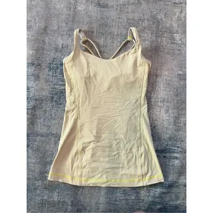 Lululemon Free To Be Tank Slope Stripe Polar Cream Clarity Yellow Size 4 thumbnail 6