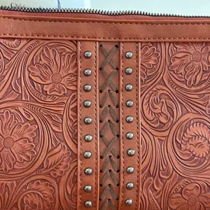 Western Brown Style PU Leather Crossbody Bag NWT thumbnail 4