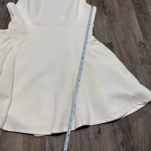 Babyboo Fashion Yalina Mini Dress Ivory White Dropped Waist Scoop Back NWT XL thumbnail 3