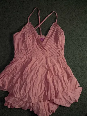 Francesca's Romper Pink thumbnail 2
